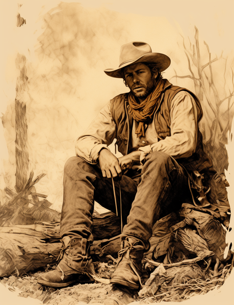 Midjourney V 5 Prompts for The Texas Far West Illustrations