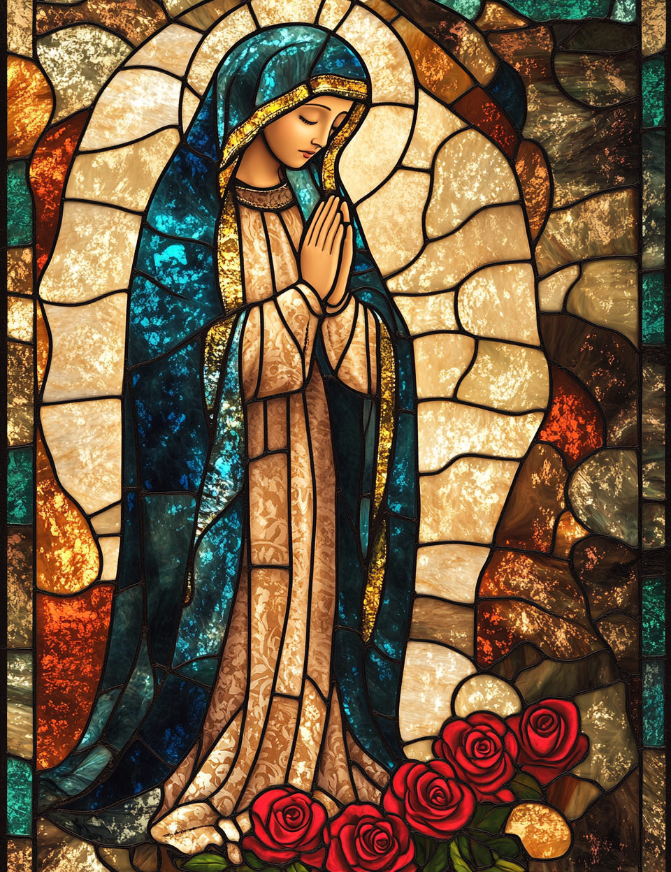 Midjourney V 6.1 Prompts for The Virgen Mary and The Mystic Rose Pages