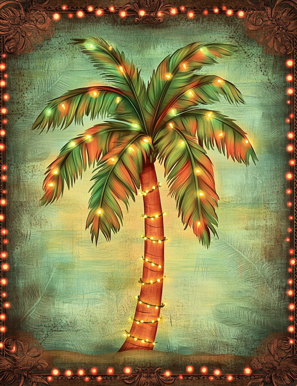 Midjourney Prompts for Tropical Hawaiian Christmas Papers