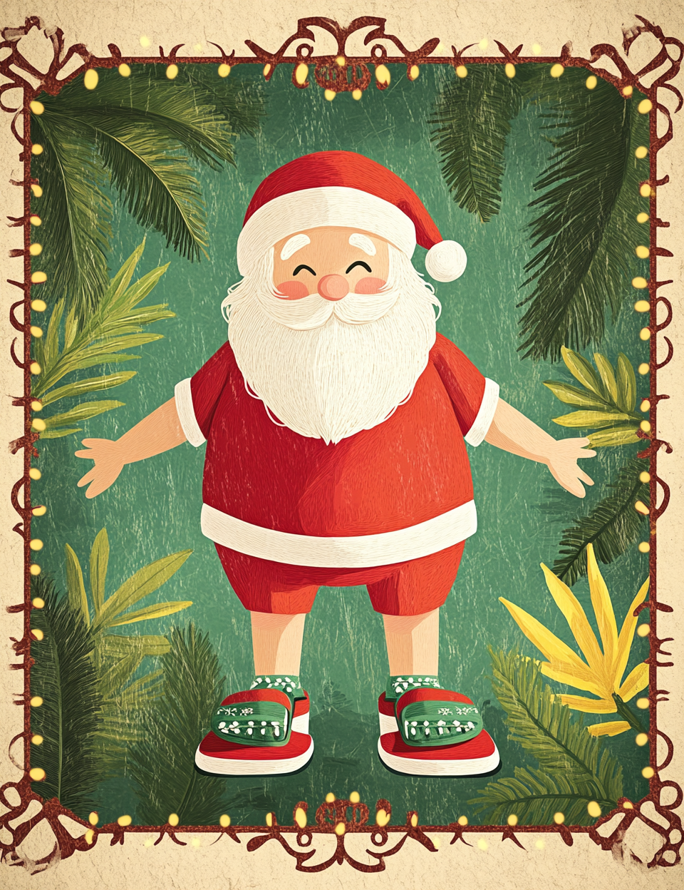 Midjourney Prompts for Tropical Hawaiian Christmas Papers