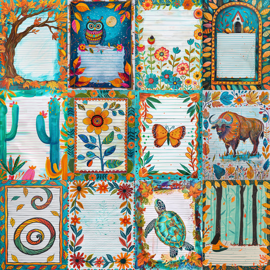 Midjourney Guide PDF for Tropical Folk Fiesta Lined Papers