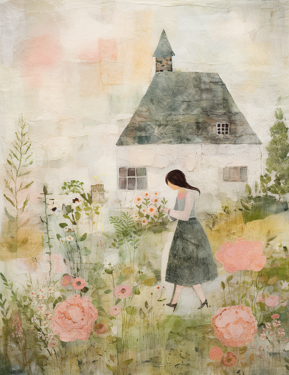 Midjourney V 5.2 Prompts for Velvet Garden Manor Countryside Pages