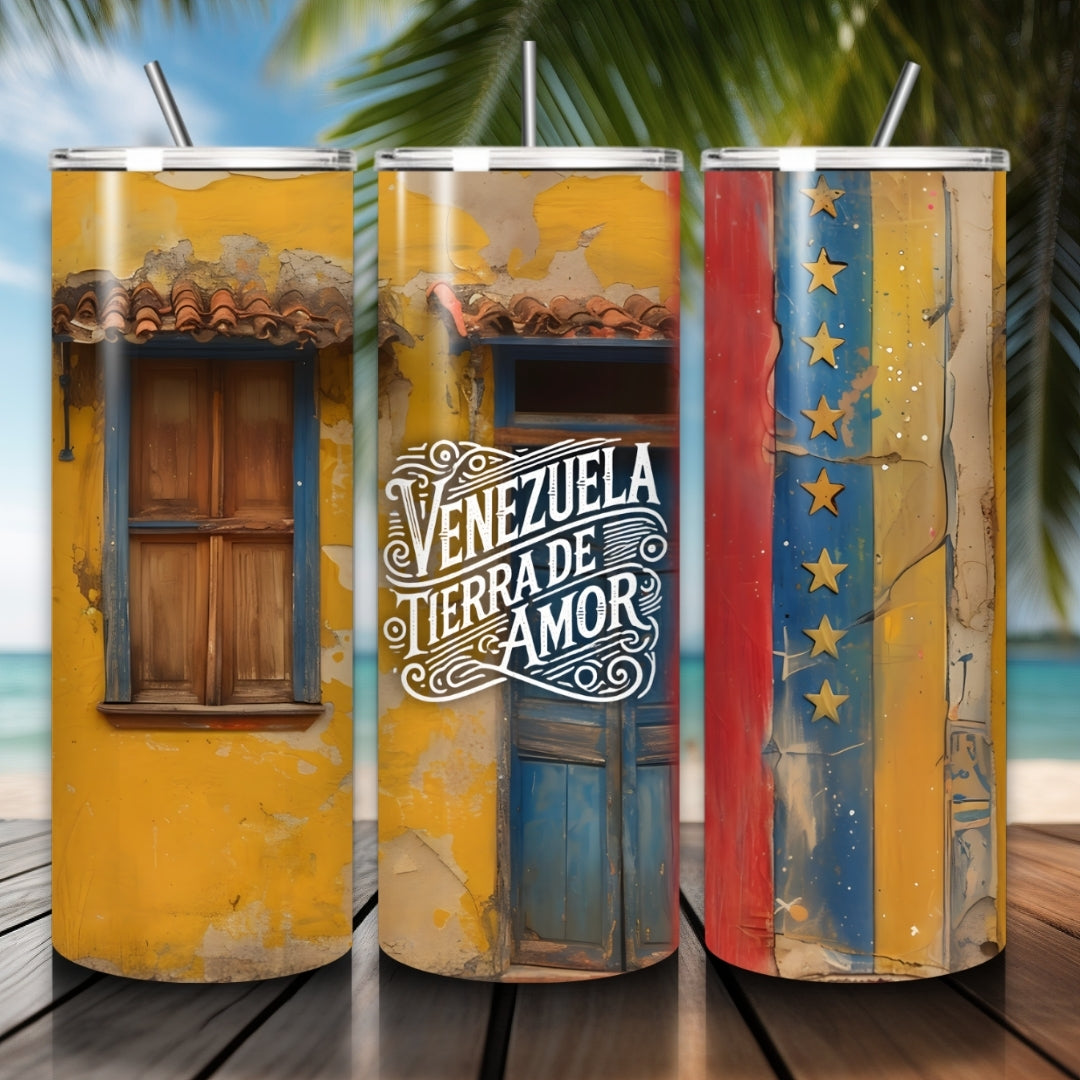 merida Venezuela Digital Wrap with beach, Venezuelan Flag, Merida