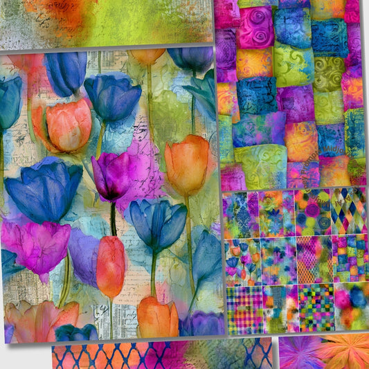 Midjourney V 8.1 Prompts for Vibran Electric Watercolor Seamless Patterns