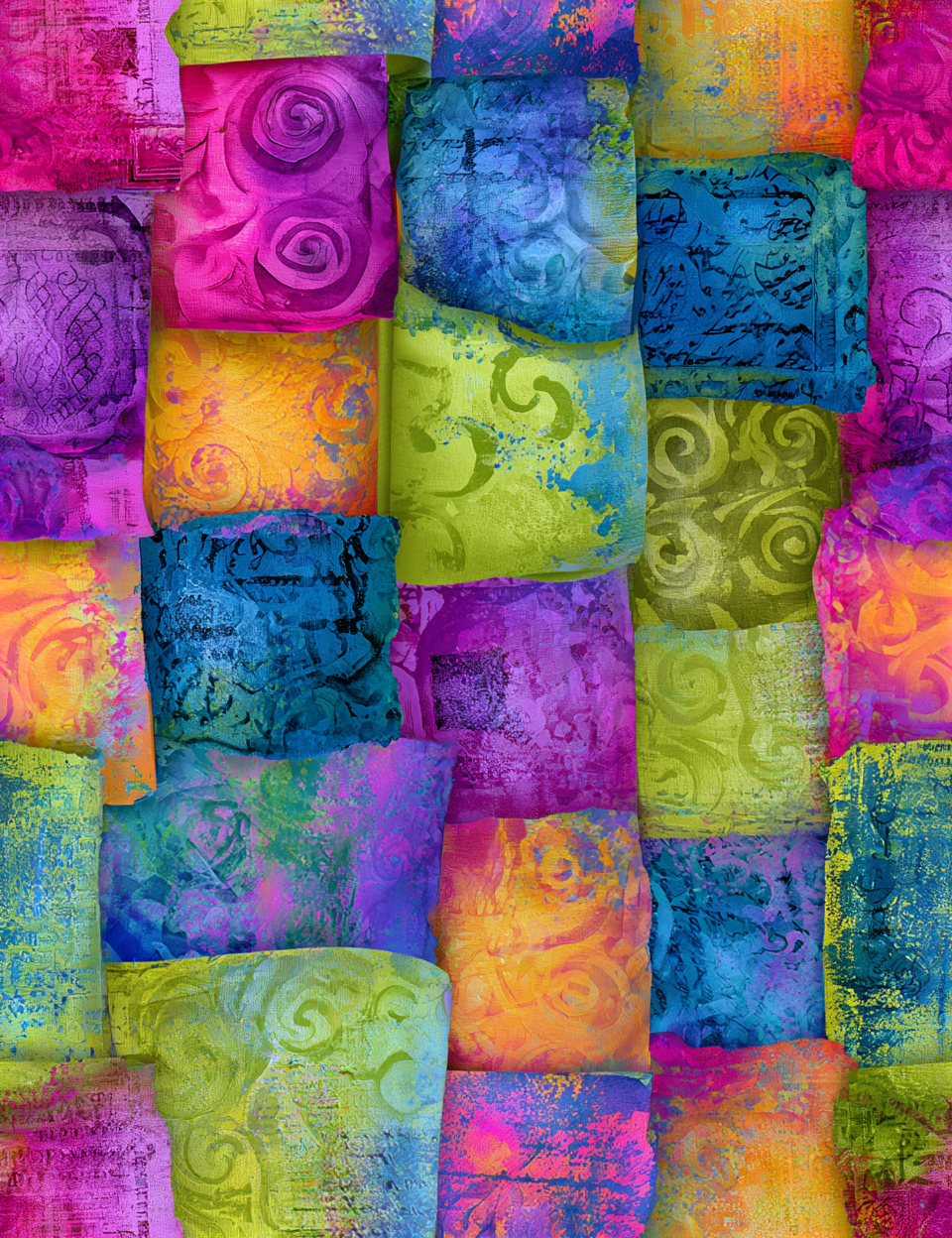 Midjourney V 8.1 Prompts for Vibran Electric Watercolor Seamless Patterns