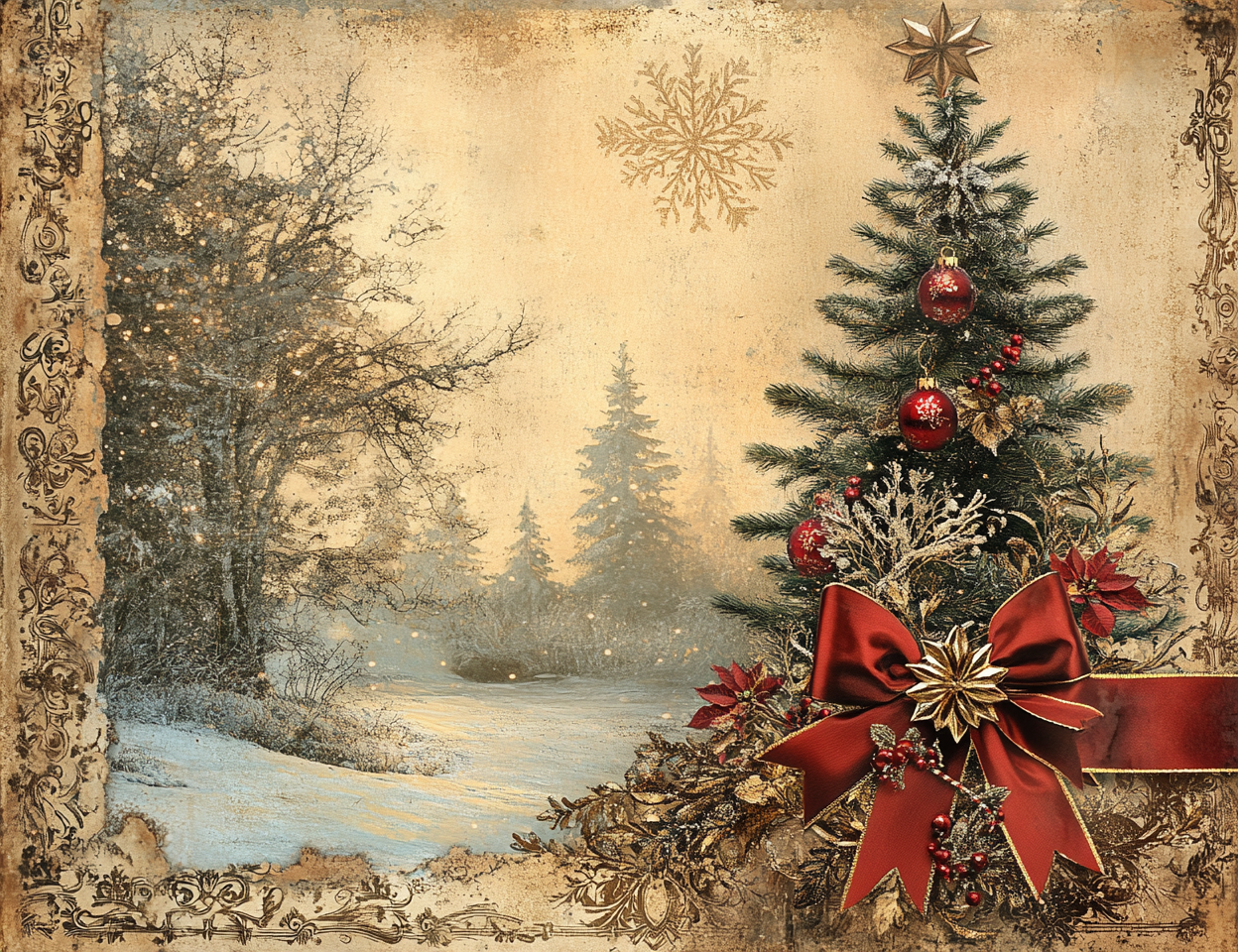 Midjourney Prompts for Winter Rococo Christmas Junk Journal Kit