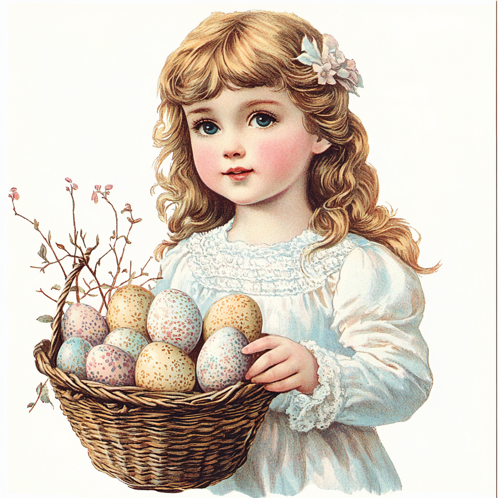 Midjourney Prompts for Vintage Easter Clipart Illustrations