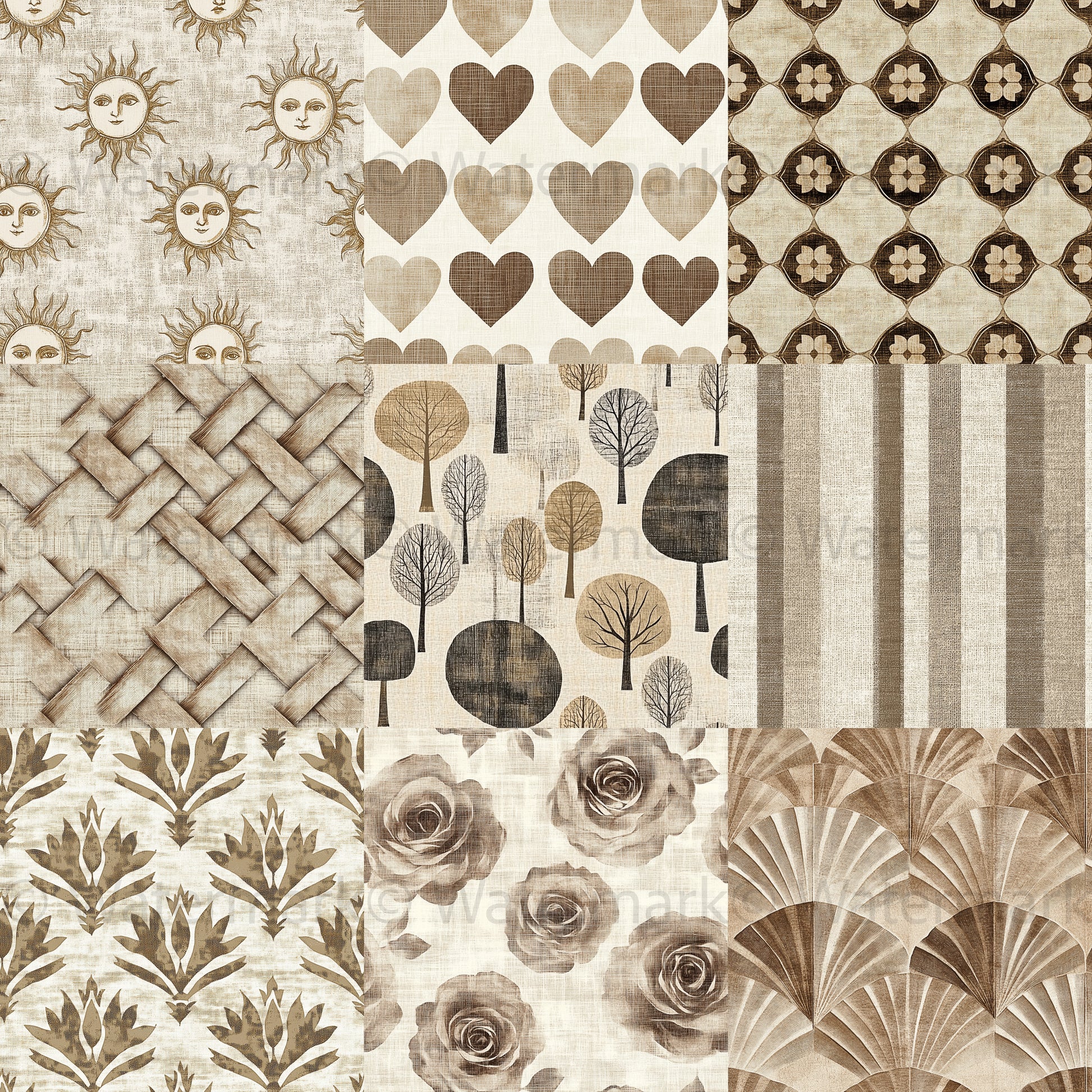 Midjourney Prompts For Vintage Floral Linen Seamless Papers