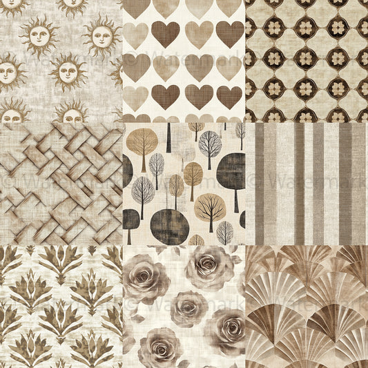 Midjourney Prompts For Vintage Floral Linen Seamless Papers