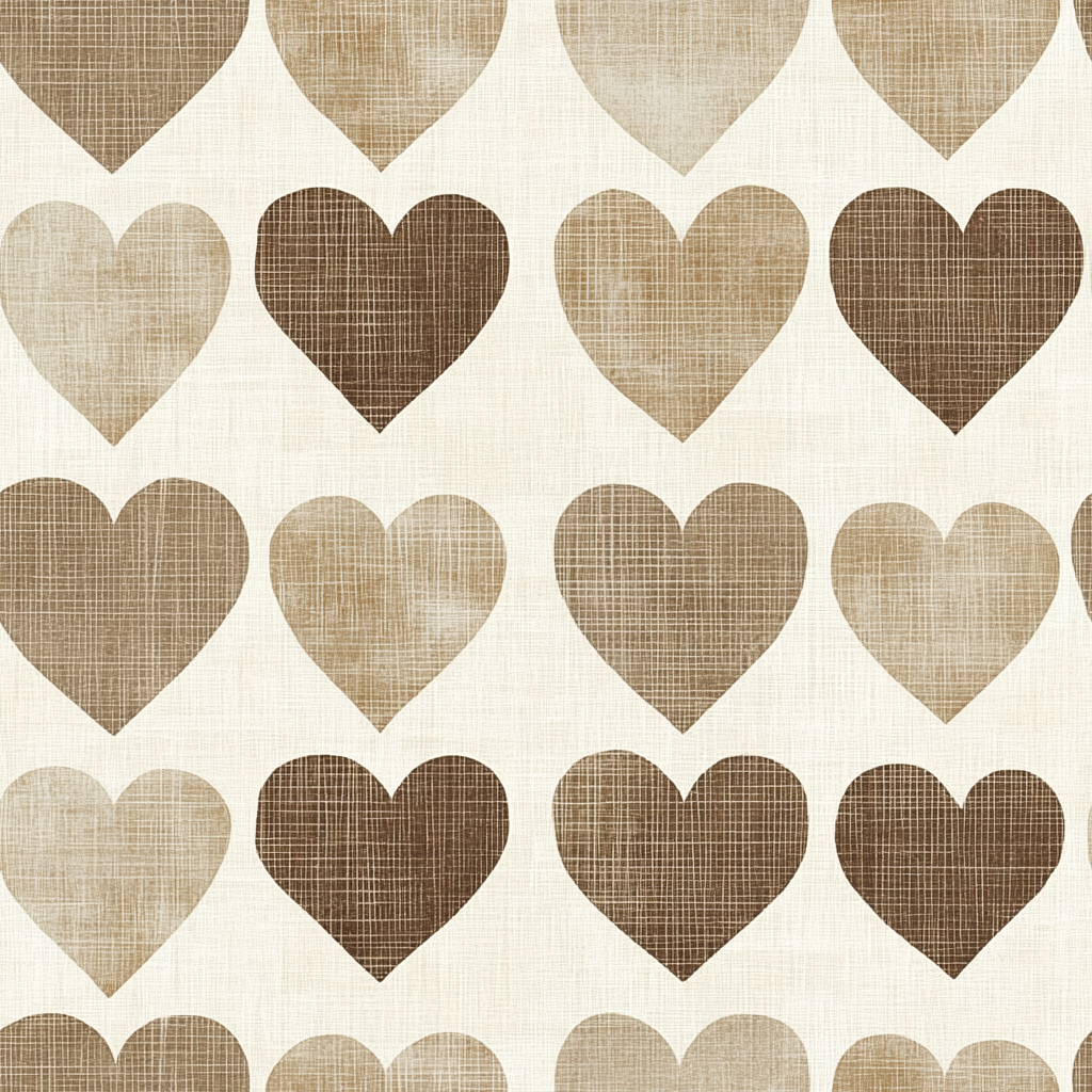 hearts Midjourney Prompts For Vintage Floral Linen Seamless Papers