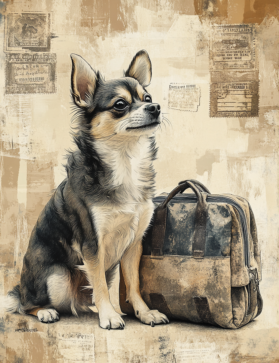 Midjourney V 6.1 Prompts for Vintage Train Journey Collage Pages