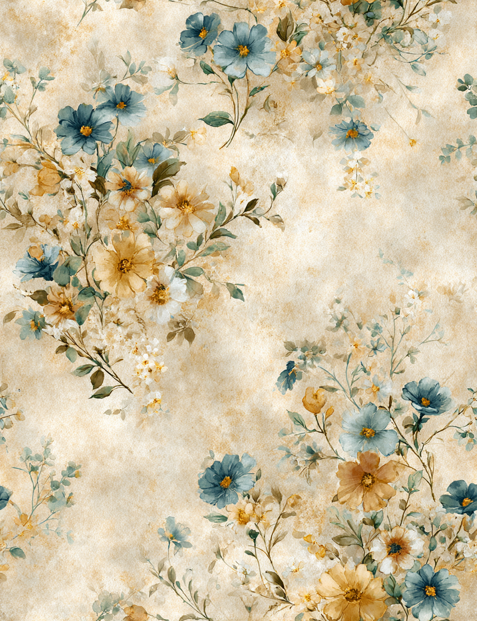 Midjourney V 7 Prompts for Vintage and Shabby Seamless Patterns
