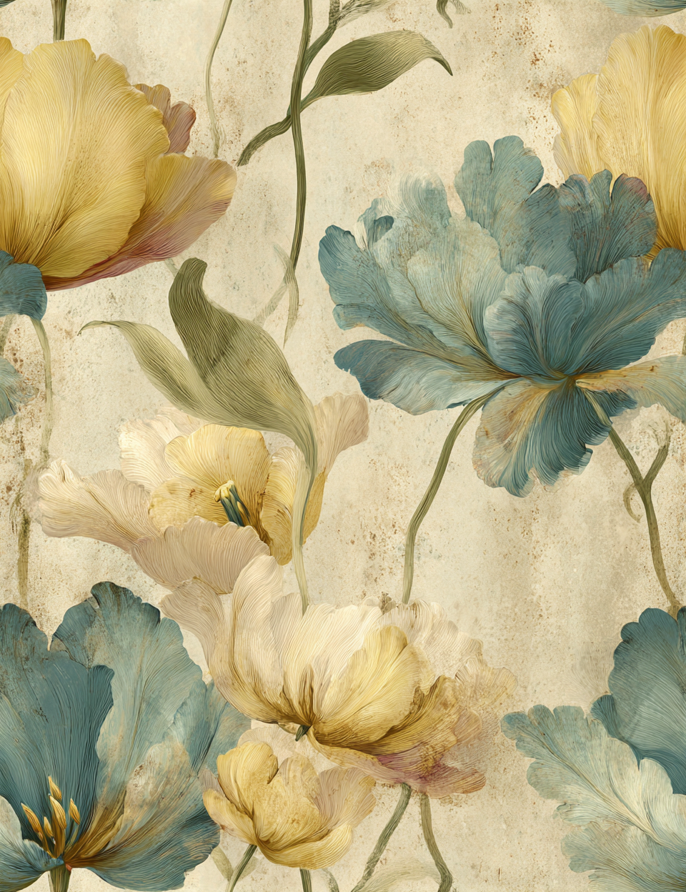Midjourney V 7 Prompts for Vintage and Shabby Seamless Patterns