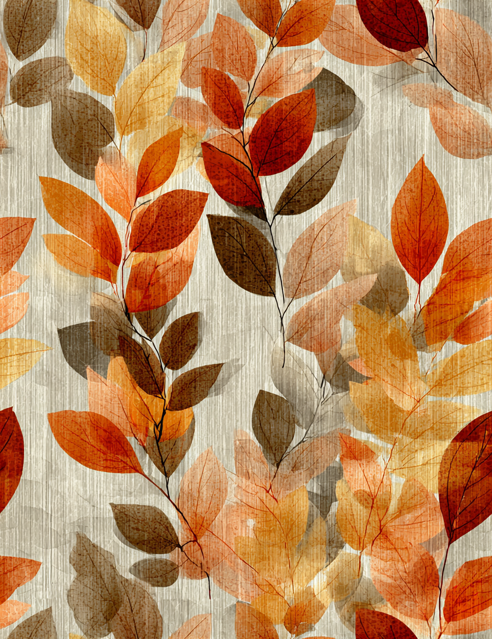 Midjourney V 7 Prompts for Warm 70s Seamless Fall Patterns