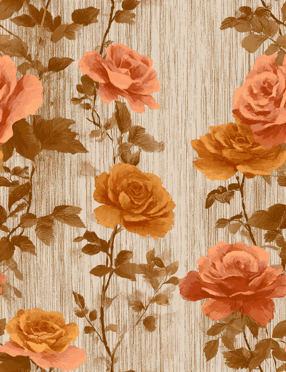 Midjourney V 7 Prompts for Warm 70s Seamless Fall Patterns