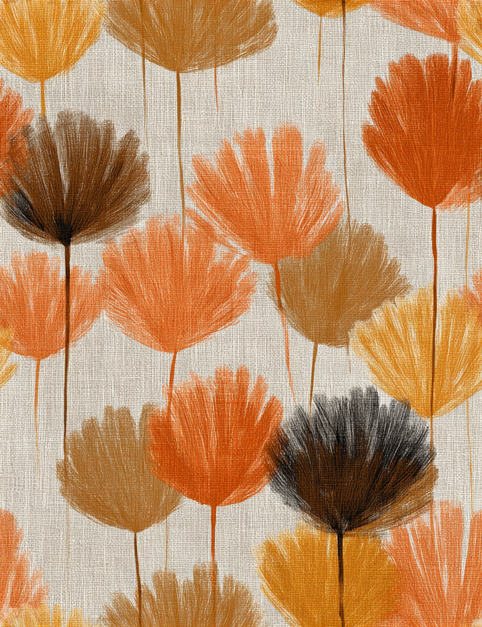 Midjourney V 7 Prompts for Warm 70s Seamless Fall Patterns