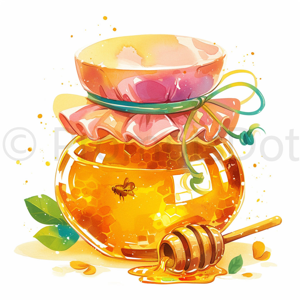 honey jar clipart