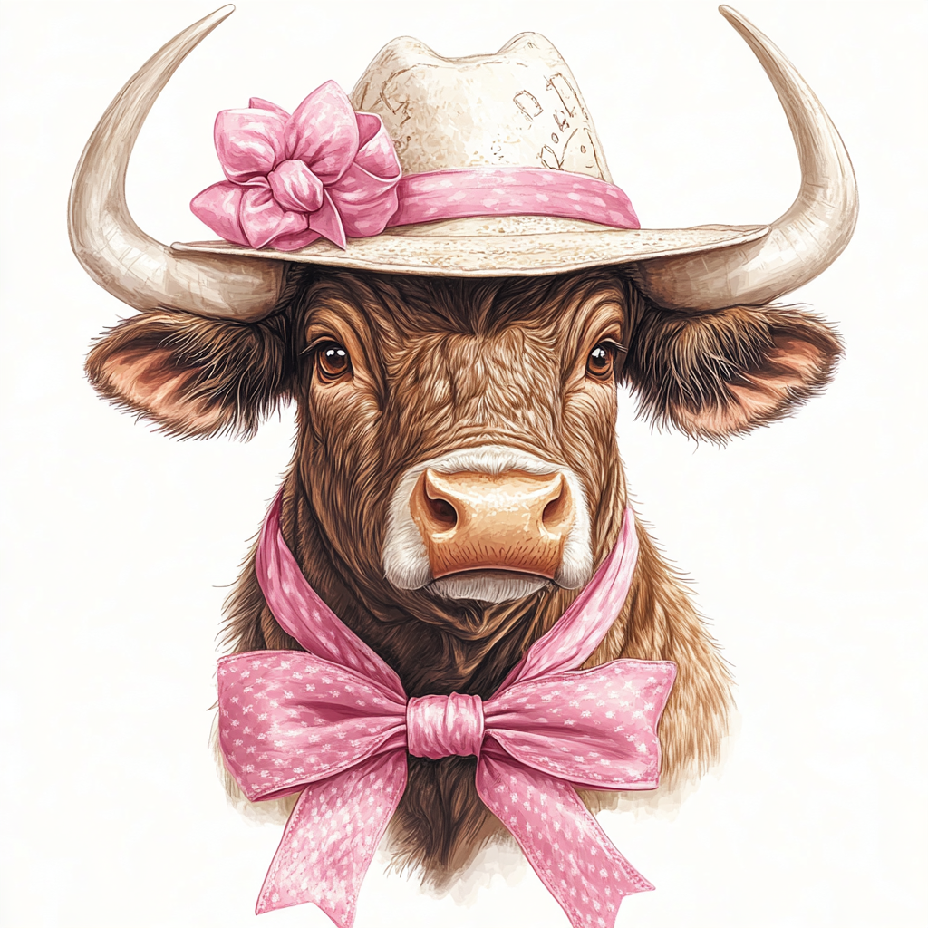 Midjourney Prompts for Watercolor Western Coquette Clipart