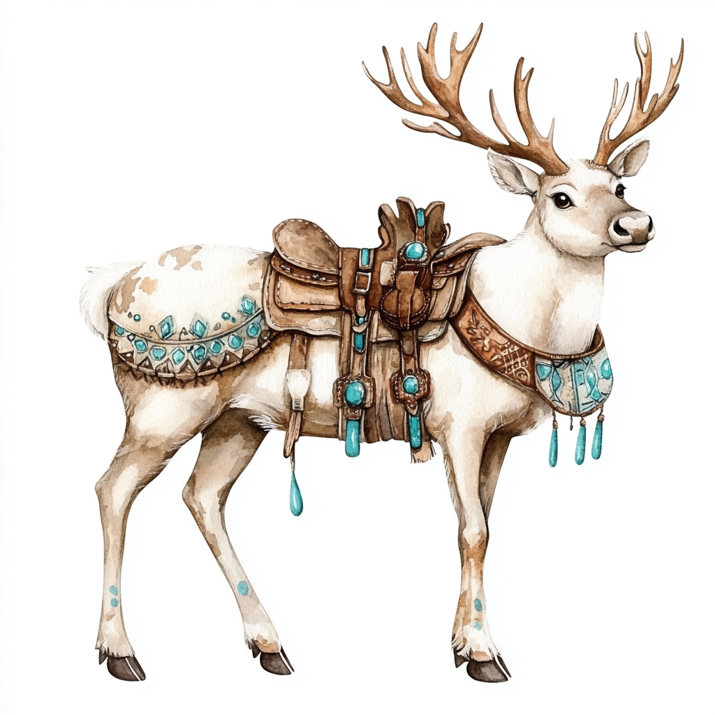 Midjourney Prompts for Western Cowboy Christmas Clipart