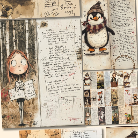 Cute Cartoon Doodles Junk Journals Midjourney Guide