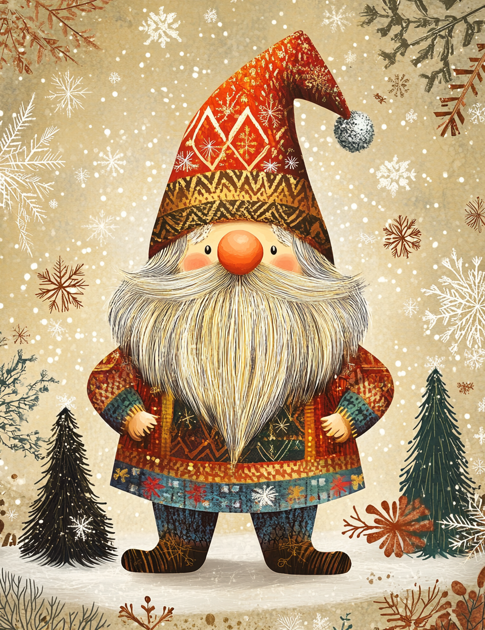 gnome Midjourney Guide PDF for Winter Christmas Printable Junk Journals
