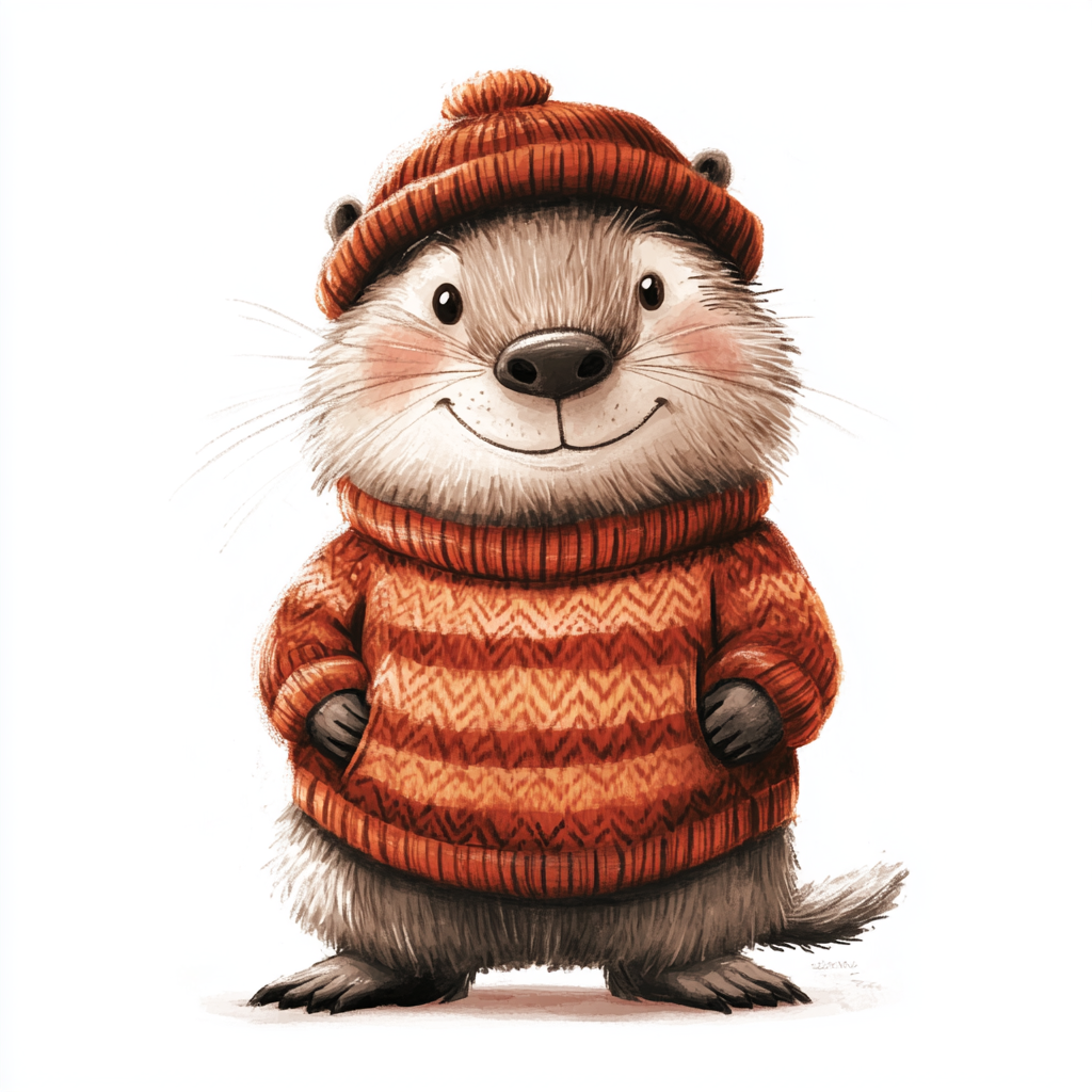 cute animals winter midjourney prompt