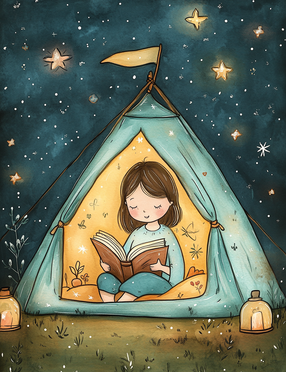 Midjourney V 6.1 Prompts for Woodland Camping Memories Journal Pages