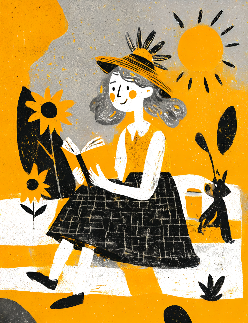 Midjourney V 7 Prompts for Yellow Summer Junk Journal Pages