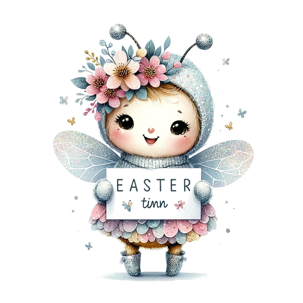 a bee DALLE3 DALLE Prompt for Easter Illustrations With Text