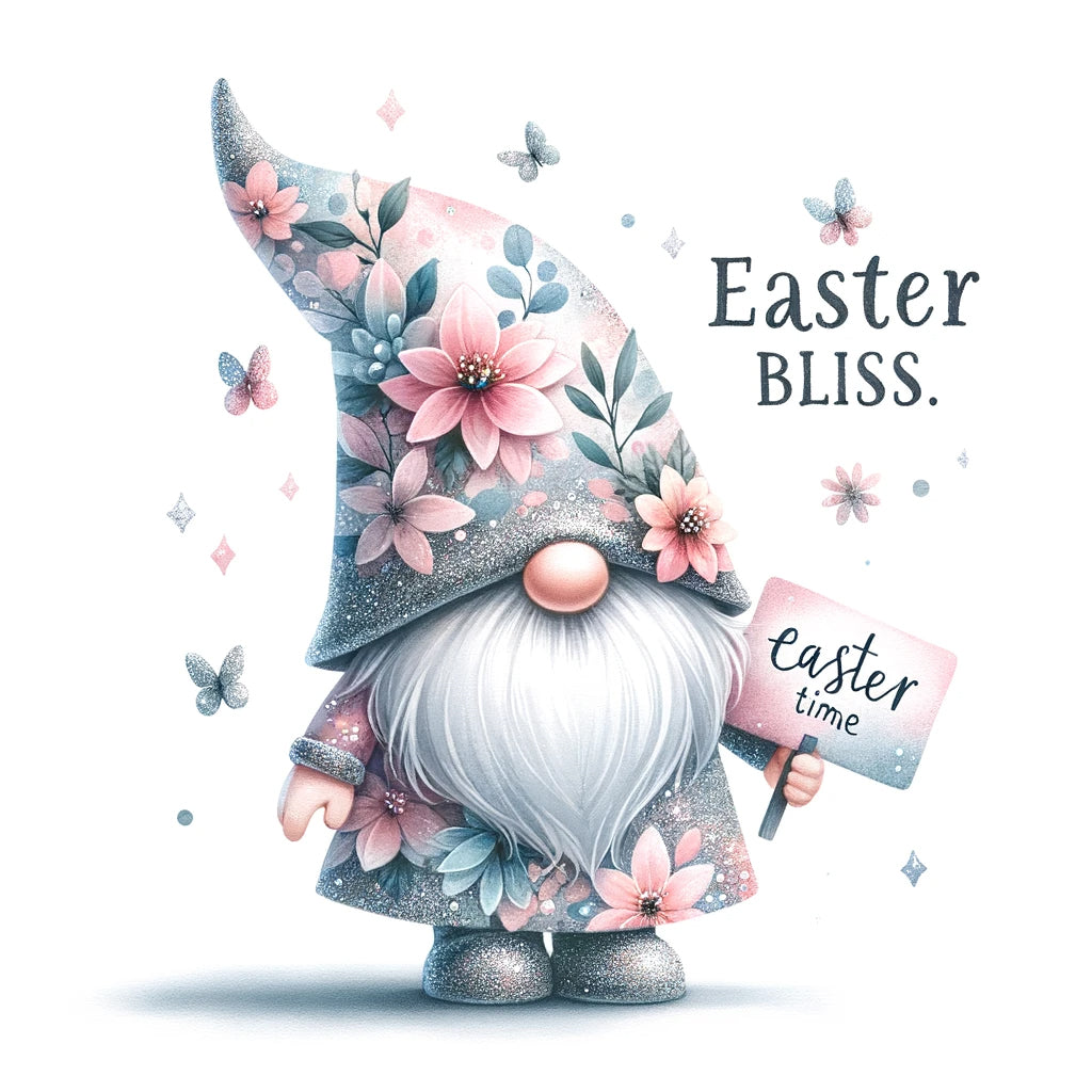 DALLE3 DALLE Prompt for Easter Illustrations With Text gnome