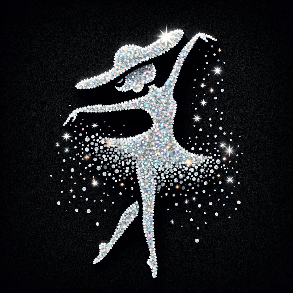 glittering dancer Sparkling Tshirt Designs DALLE3 DALLE Prompt