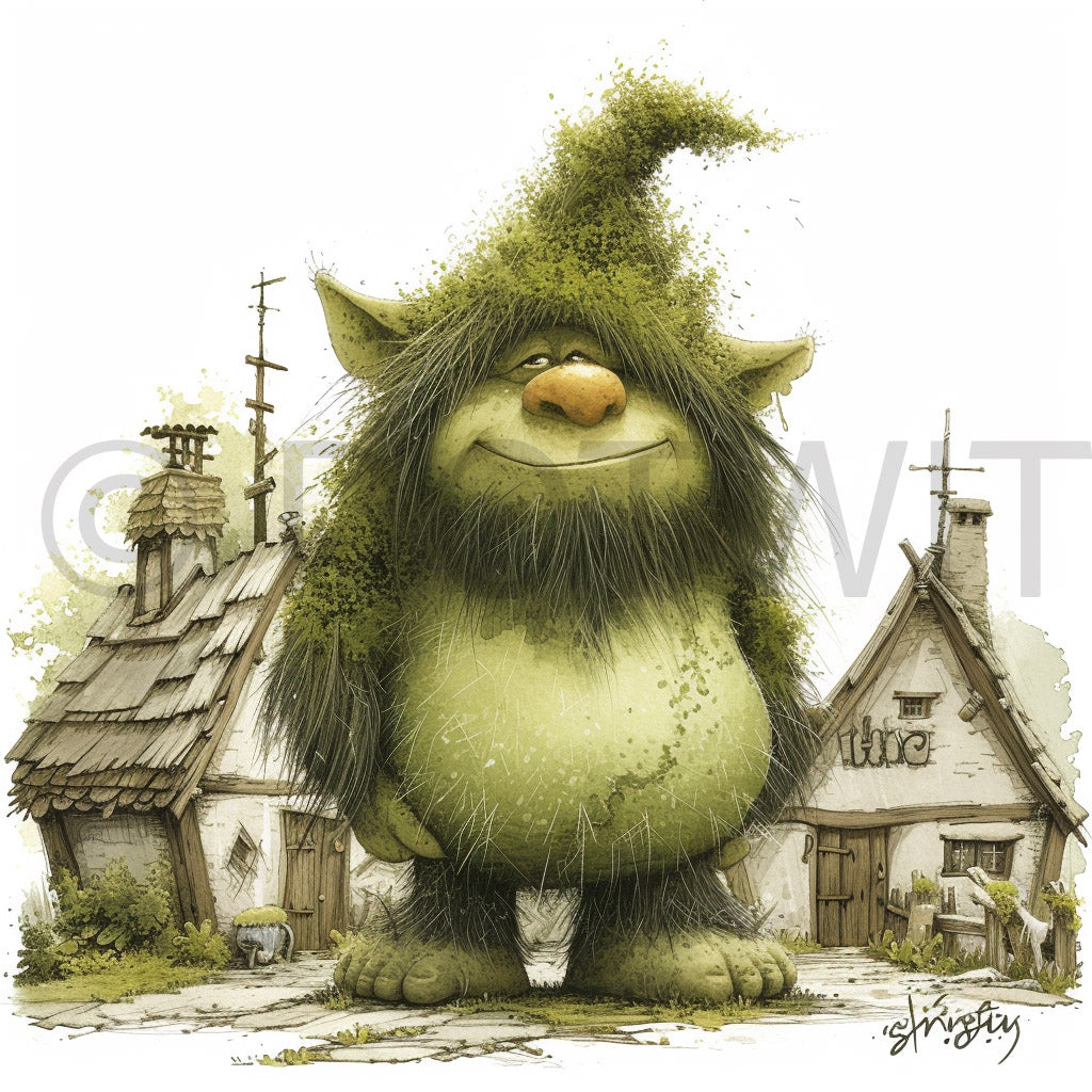 whimsical gnome digital download