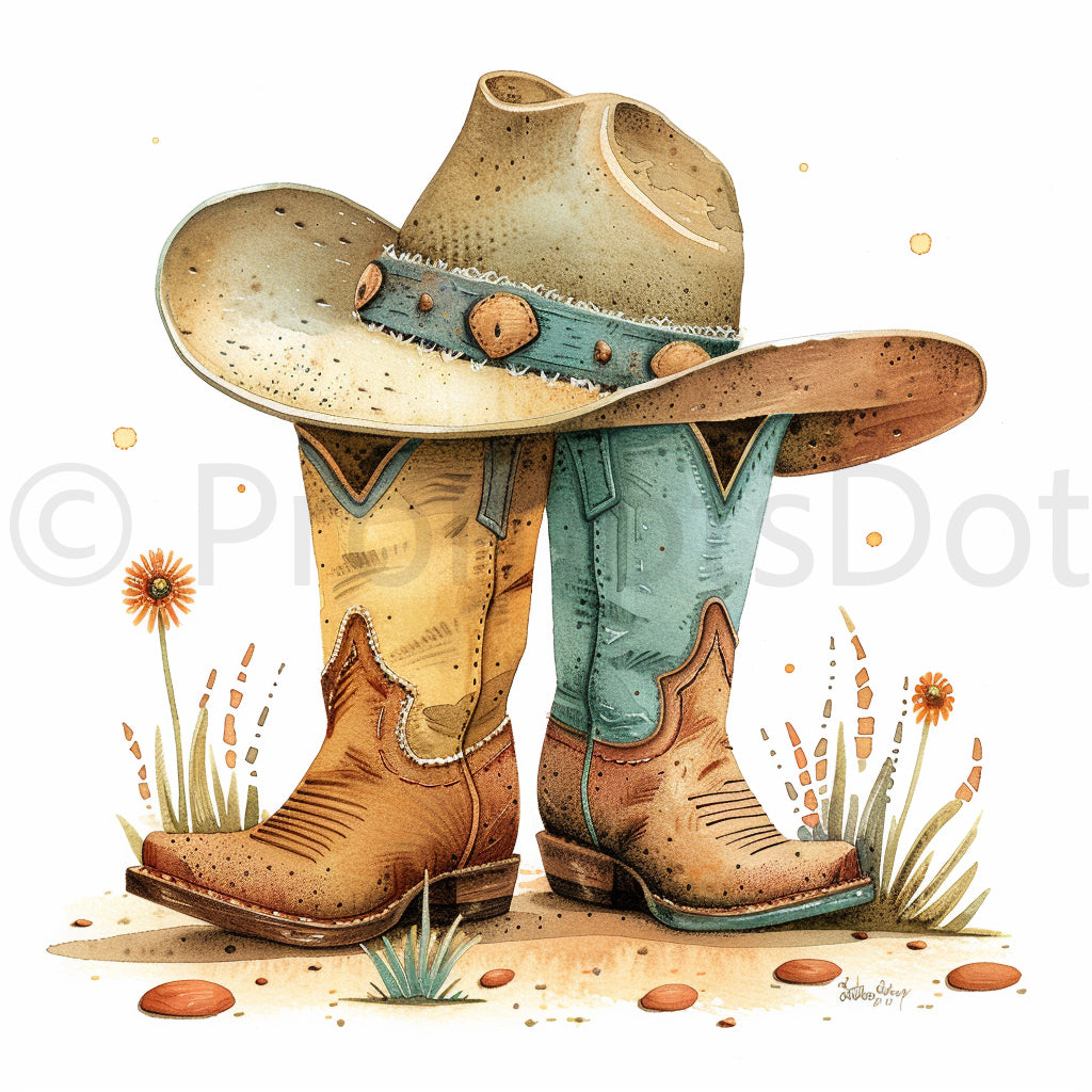 boots cowboy Wild West Clipart