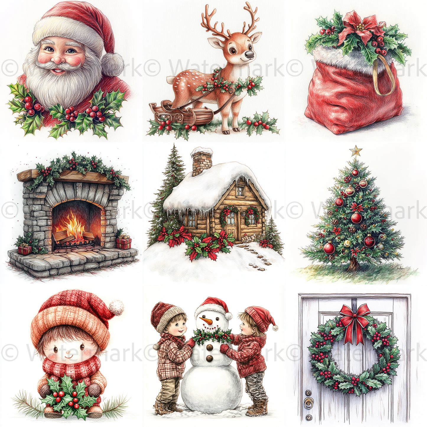 Midjourney Guide PDF For Handmade Style Christmas Illustrations