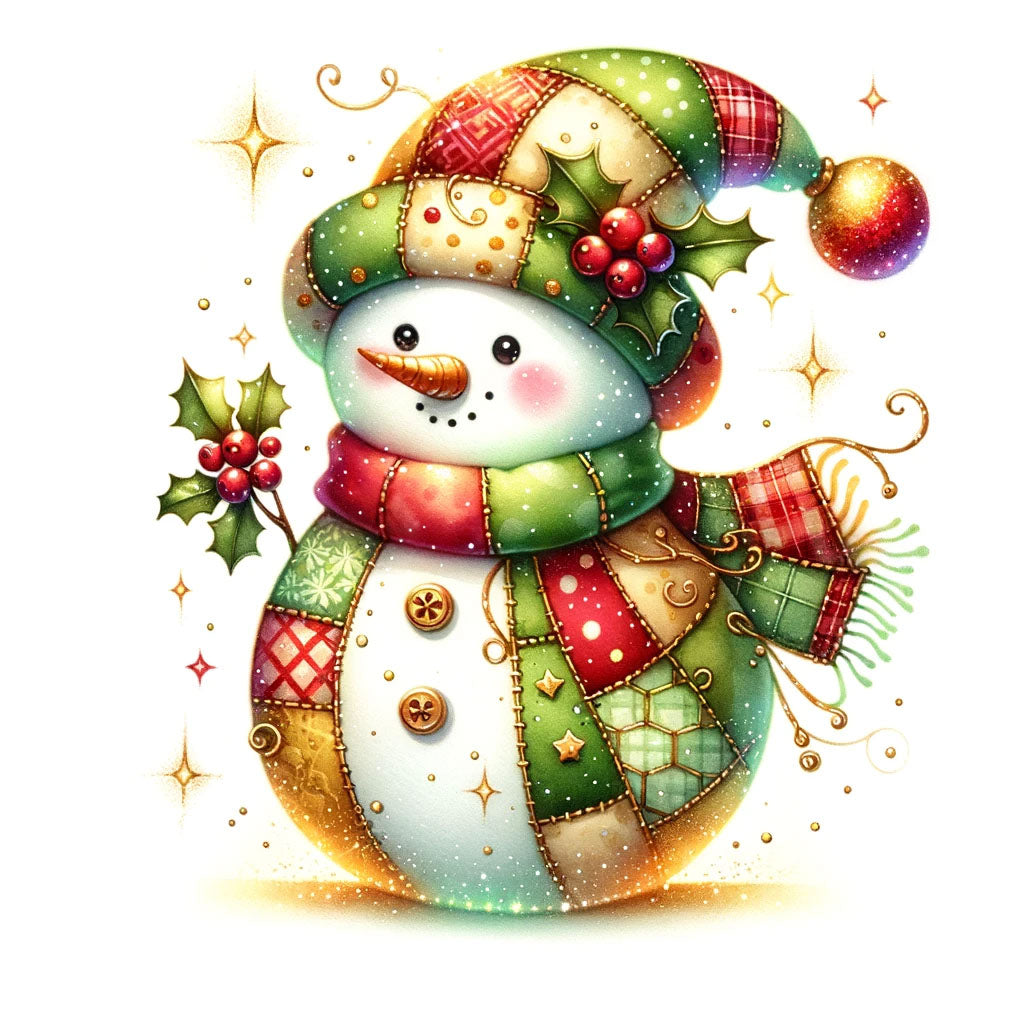snowman Super Cute Christmas Illustrations DALLE 3 Prompt