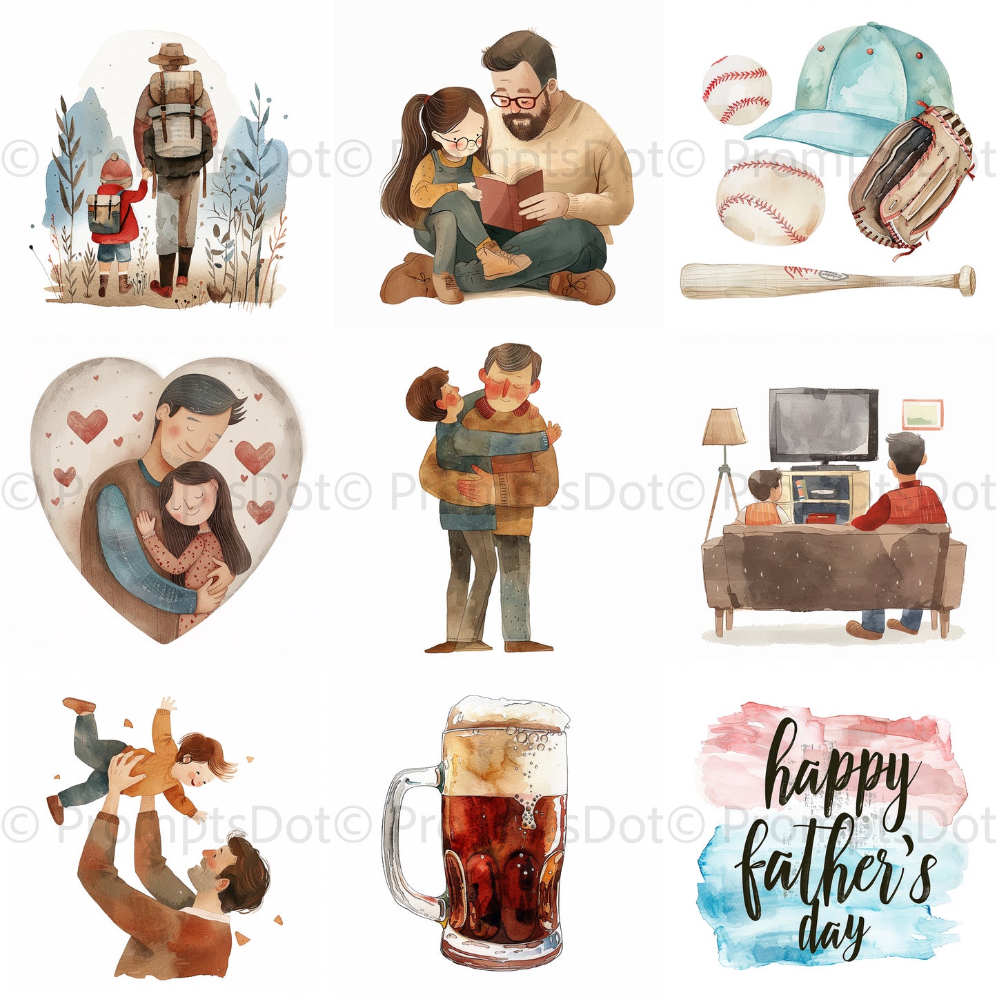 Fathers Day Watercolors
