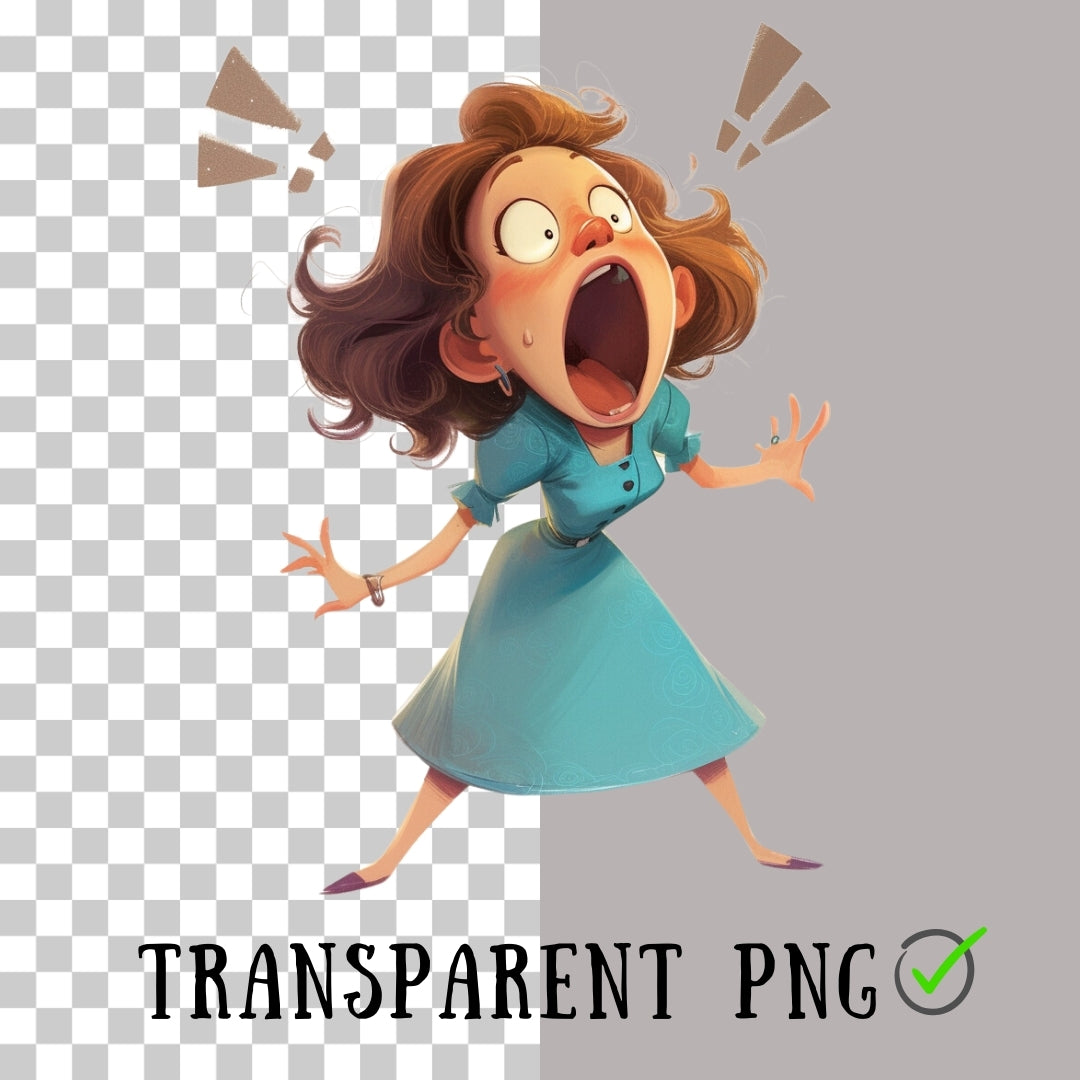 transparent PNG 60 Funny Characters Clipart PNG Bundle