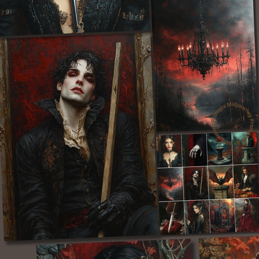 Midjourney Guide Prompts for Vampire Gothic Horror Paintings