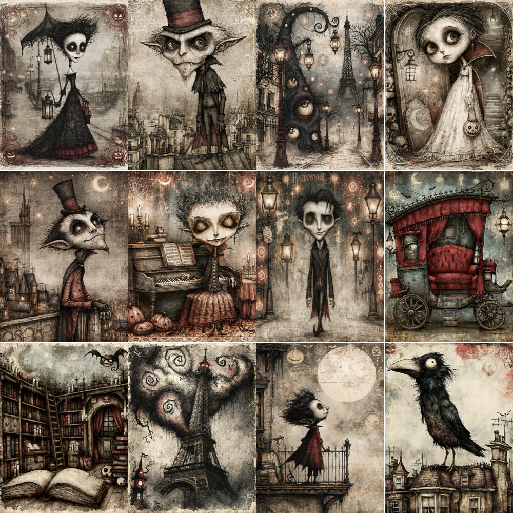 Midjourney V 8.1 Prompts for DUAL Dracula Diaries Inspired Pages