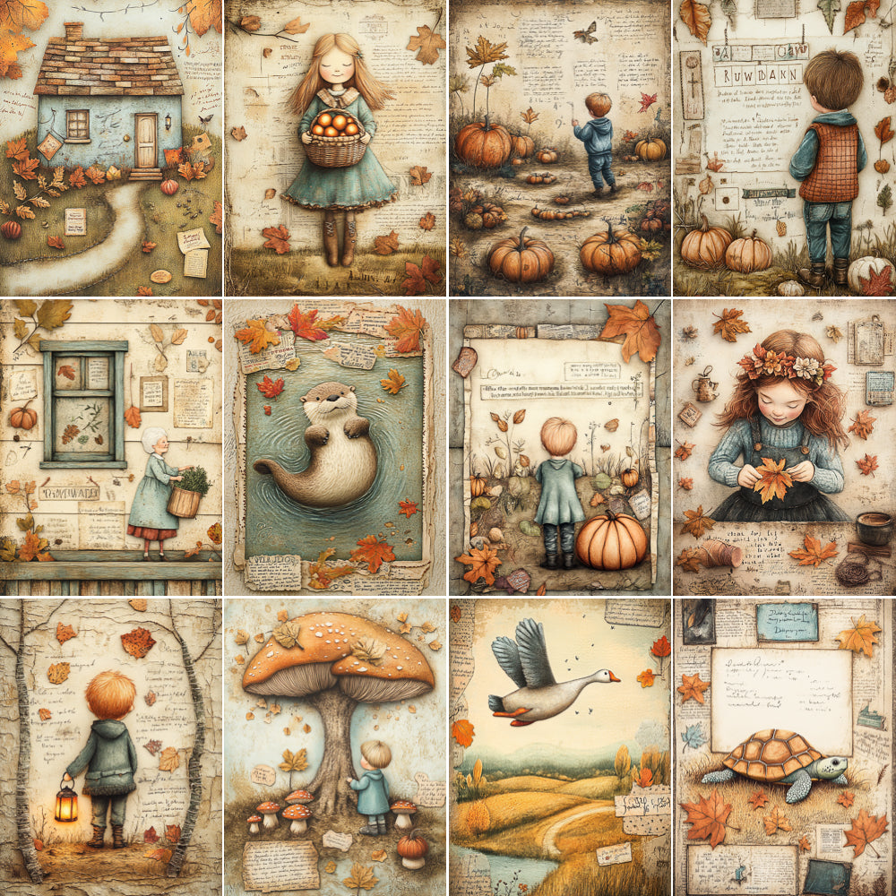Midjourney V 6.1 Prompts for DUAL Handmade Fall Pages