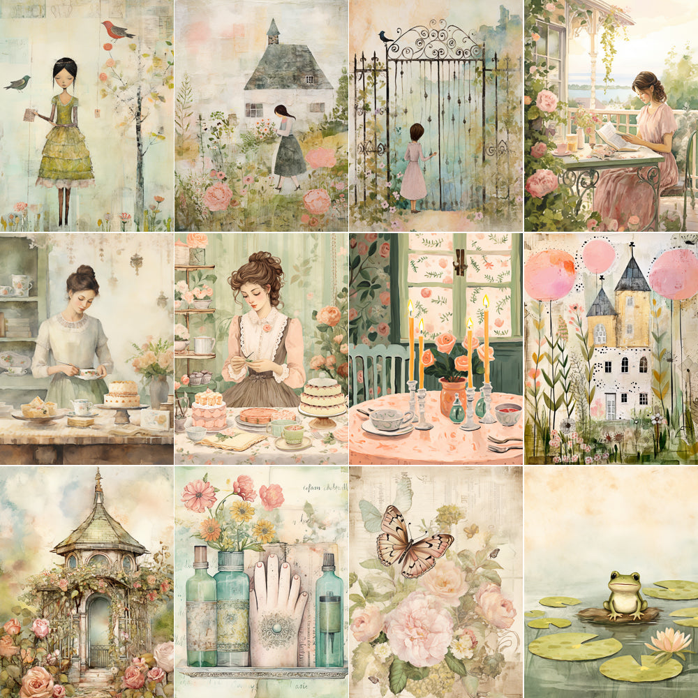 Midjourney V 5.2 Prompts for Velvet Garden Manor Countryside Pages