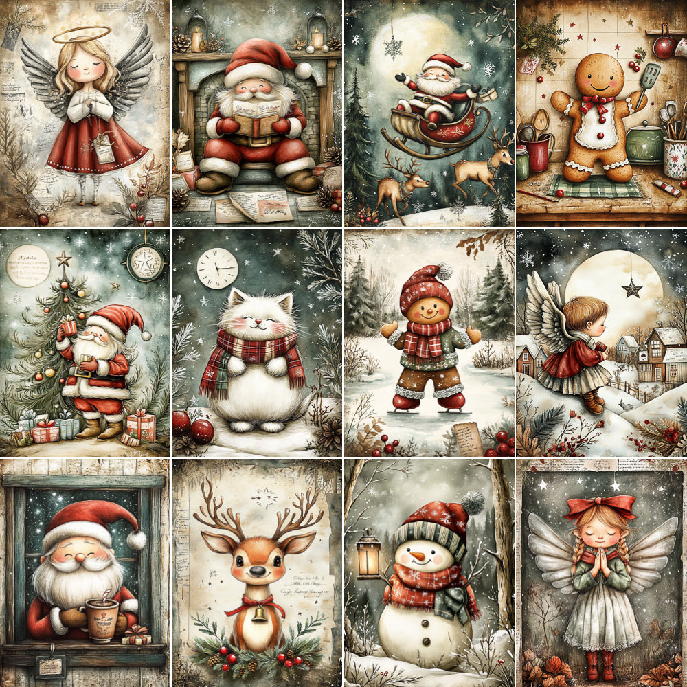 Midjourney V 6.1 Prompts for DUAL Merry Christmas Classical Watercolor