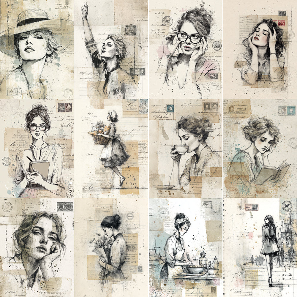 Midjourney V 7 Prompts for Women’s Day Junk Journal Pages