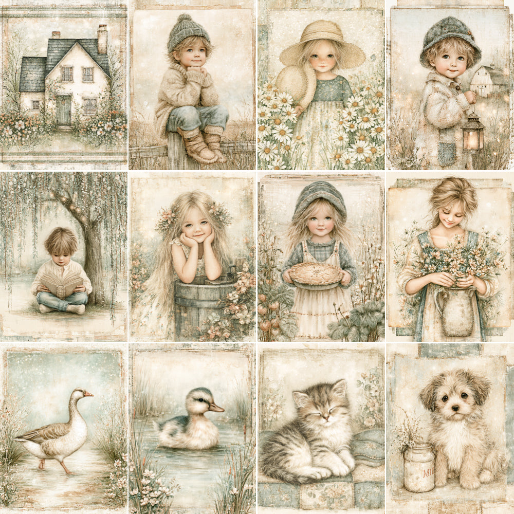 Midjourney V 8.2 Prompts for DUAL Highland Meadow Dreams Pages