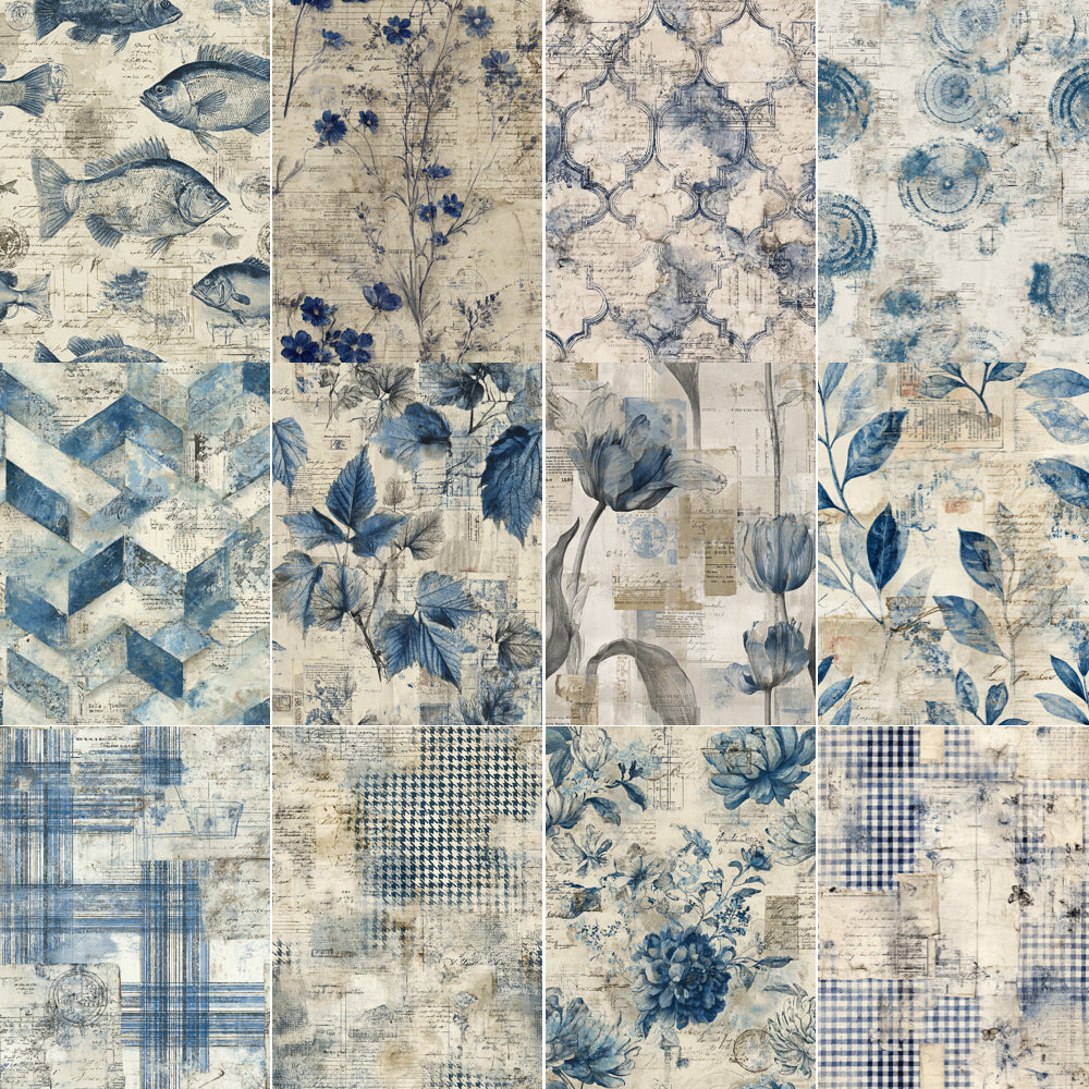 Midjourney V 7 Prompts for Blue Tile Seamless Pastel Patterns