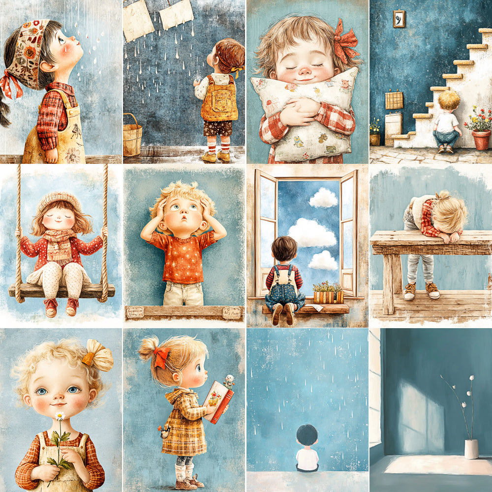 Midjourney V 6.1 Prompts for DUAL Quiet Childhood Silent Moments