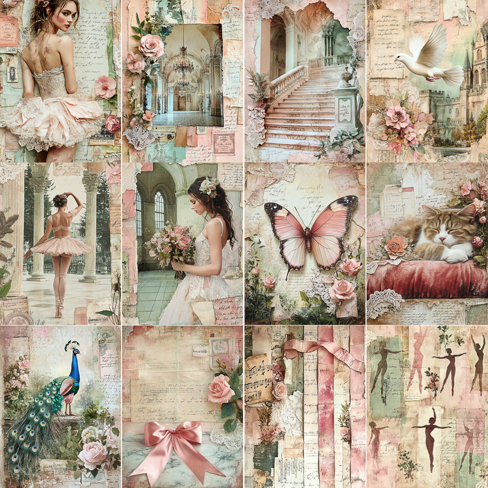 Midjourney V 6.1 Prompts for Pink Ballerina Castle Pages