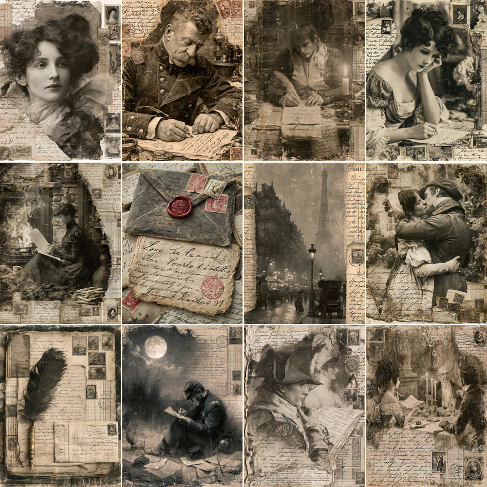 Midjourney V 8.1 Prompts for Love Letters in War Time Napoleon Inspired Pages