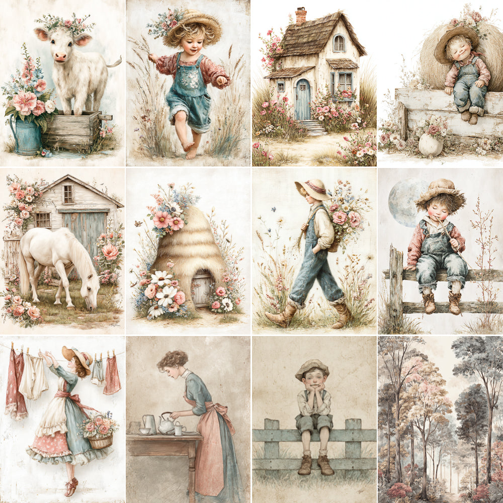 Midjourney V 7 Prompts for DUAL Prairie Homestead Days Junk Journal