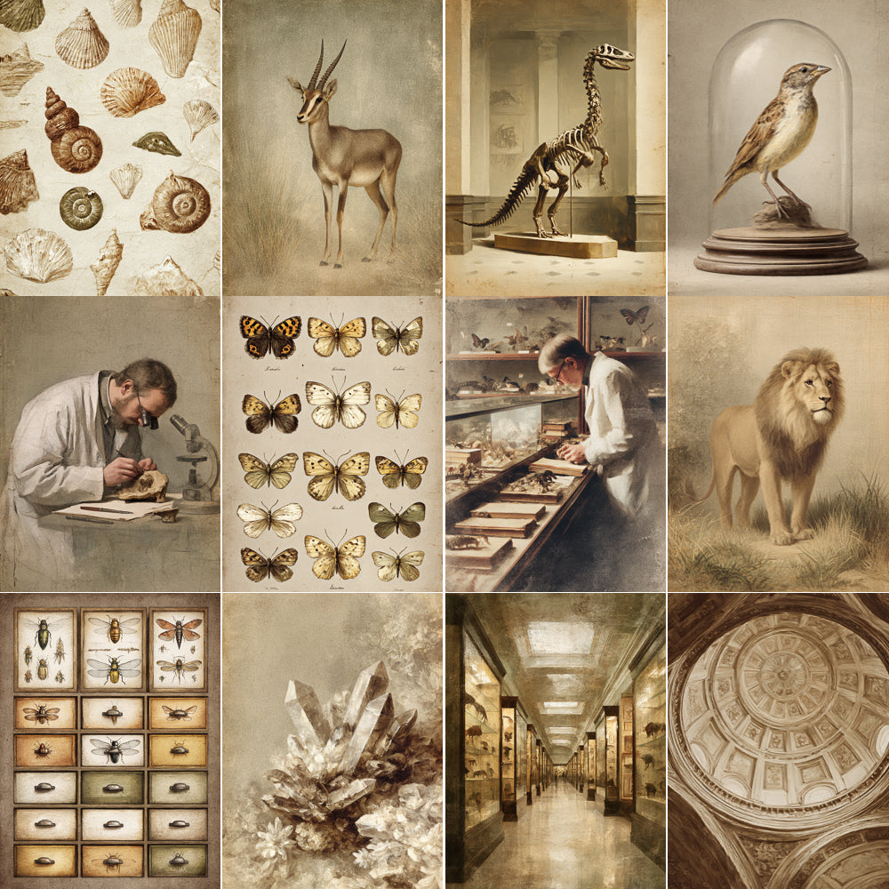 Midjourney V 7 Prompts for Natural History Museum Pages